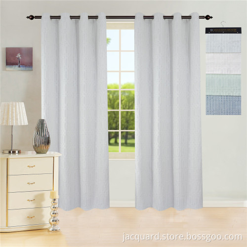 Ready Made Jacquard Eyelets Curtain
